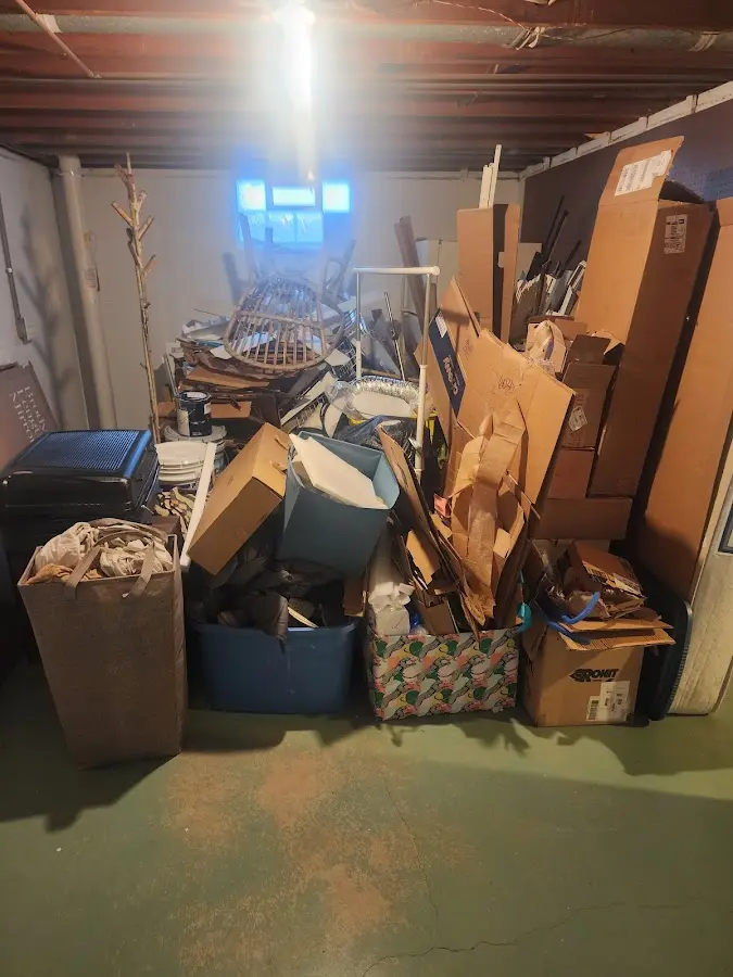 Roll-off dumpster container at job site for Roll Off Dumpster Rental in Bayville